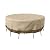 Pure Garden Round Outdoor Table Cover - 94in Heavy-Duty 600D Polyester Canvas with UV 50+ and Waterproof Backing - Patio Furniture Covers (Beige)