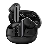 QCY TWS MeloBuds N50, auriculares inalámbricos, auriculares Bluetooth con cancelación activa de ruido, latencia ultra baja para juegos, batería de 28 horas de duración, controles táctiles y