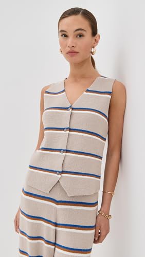 LE BOP Women's Striped Vest2