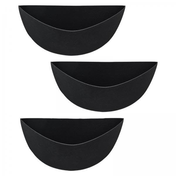 ATORSE 2x3 Pieces Felt Trough Planter Liner Hanging Plant Liner for Living Room Black 12in-image-16