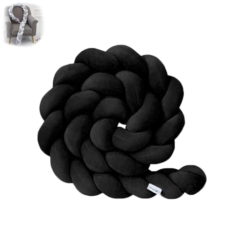 Image of Multi -Purpose Knot Pillow,Knot Pillow Ball, Knot Pillows Round Changeability for Use On Cribs and Cradles, Easy to Take Care Knot Pillow Ball, Machine Washable Mix Colours (C,39in)