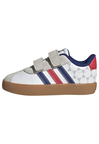 Image of adidas Boys Vl Court 3.0 Slip On Sneakers Shoes Casual - Pink, White