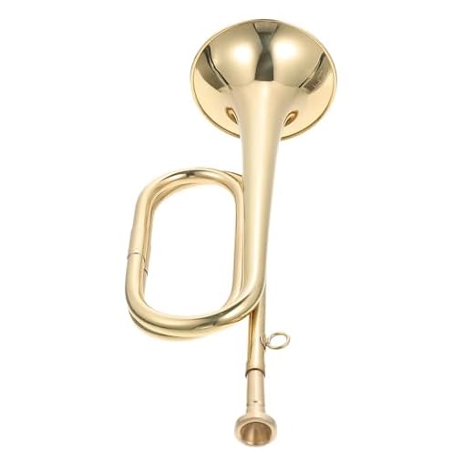 DEARMAMY Trompeta para Principiantes de Cobre Dorado Corneta para Orquesta Militar y Banda Escolar Instrumento de Viento Ligero y Portátil 1 Pieza
