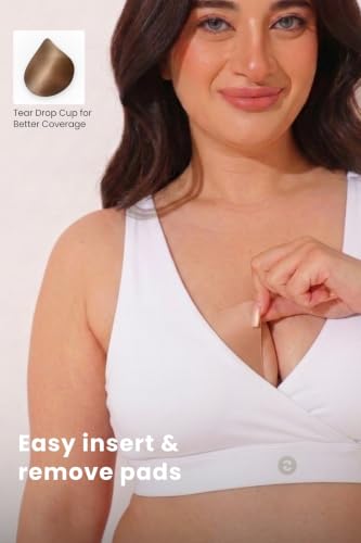 Image of ZELENA Maternity Padded Bra | Removable Cups, Broad Waistband | Soft Stretchable Modal Fabric | Easy Pull Nursing Bra for Pregnancy and Breastfeeding