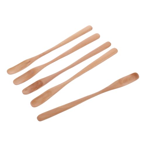 UTHCLO Practical Honey Stirring Scoop Wooden Honey Stirrer Flat Edge for Coffee and Drinks