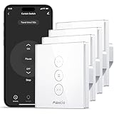 【LED Contrôlable】Maxcio Interrupteur Volet Roulant Connecté WiFi, Interrupteur Volet Foulant sans Fil Compatible avec Alexa/Google Home, Contrôle à Distance par L'APP, Timer et Partager (4 Packs)