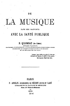 Paperback De la musique dans ses rapports avec la santé publique [French] Book