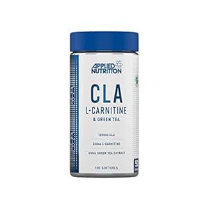 Applied Nutrition CLA, L-Carnitine & Groene Thee – Natuurlijk Energie Supplement van CLA Geconjugeerd Linolzuur, Vetverbrandende Blend, Ondersteunt Gewichtsbeheer, 100 Plantaardige Softgels – 50 Porties