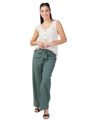Pantalon femme été kaki SHERINE léger contre la chaleur en ville