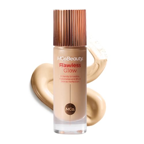 MCoBeauty Flawless Glow Luminous Skin Filter - 2 Fair - 4-in-1 Luminous Primer, Foundation Booster & Liquid Highlighter with Squalane - Radiant Glow Complexion Perfector Face Makeup
