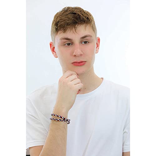 Tommy Hilfiger Jewelry Bracciale In Pelle Intrecciata Da Uomo Rosso, Bianco E Blu - 2790387 - 3