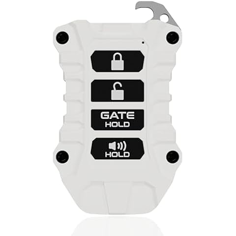 Key Fob Cover Upgrade for Toyota Tacoma 2024+ Tundra 2022+ Sequoia 2023+ Corolla 2023+ Tacoma Accessories - Optional Bottle Opener - Made in USA (White Fob, Black Screws) Cover