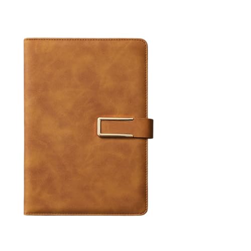 TAIUTYUノート 2冊パック 厚手 シンプル ビジネス 収納 (B5,ブラウン + U字型バックル + ペンホルダー)