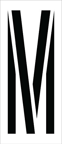 Pochoir lettre M grand format 61 cm pour signalisation extérieure nette