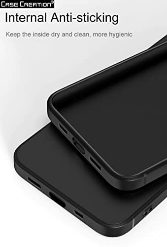 Image of Case Creation Compatible with Oppo Reno 4 Pro 2021 Back case, Oppo Reno 4 Pro Slim Flexible Smart Look case with 360 Camera All Angle Protection (Pure Black)