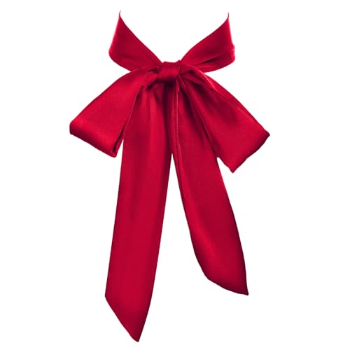 Image of Lusofie Tie for Women Self Tie Satin Ribbon Bow Tie Wide Folding Bowties Accessory for School Uniforms Cosplay Wedding Party