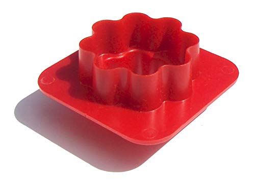 Tupperware 2 in 1 Cookie Cutter Canape Cutter 2 Inches Square Red Tupperware 2 in 1 Cookie Cutter Canape Cutter 2 Inches Square Red