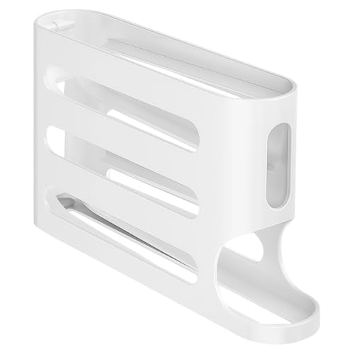 byepica Dispensador rodante de 30 huevos para nevera, soporte para huevos de 4 niveles para cocina, organizador que ahorra espacio para puerta de refrigerador o encimera