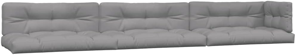 Pallet Sofa Set, Grey Solid Acacia Wood, Large Modular Outdoor Furniture Lounge Set for Patio, Balcony, Garden Seating Patio Chair