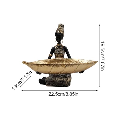 Plateau de service de fruits objets alimentaires résine africaine table - 6