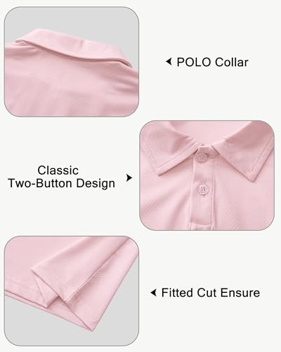 Boys' Performance Polo Shirt - Golf Grid Short Sleeve Collar Shirts Youth Stretch Quick Dry Lightweight Athletic UPF50+4