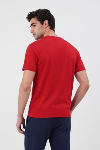 Image of Van Heusen Men's Crew Neck T-Shirt - Soft & Breathable Cotton | Regular Fit | Comfortable Everyday Casual Wear | Short Sleeves | Summer Favorite |Solid Colors | Style 60052|Available in Pack of 1 & 2