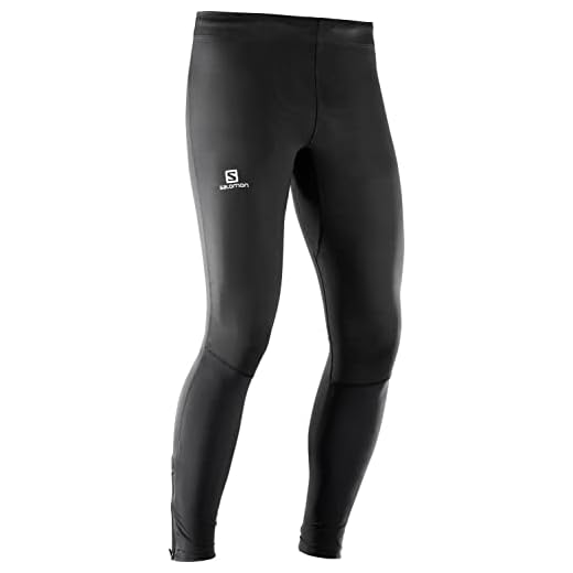 Salomon AGILE LONG Tights M Herrtights med AdvancedSkin ActiveDry och 4-vägs stretchtyg för löpning