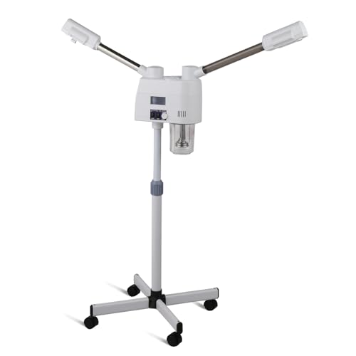 Karlhome Professional Facial Steamer, Ozone Humidifier Sprays Moisturising Hot/Cold Mist, Adjustable Height for Home Beauty Salon, Personal Skin Care Deep Cleaning