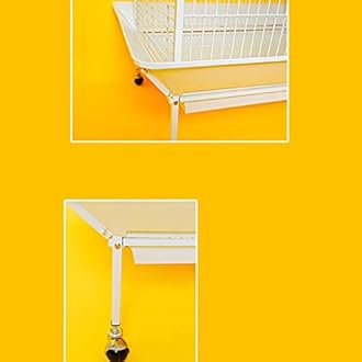Bird Cage Roof-Style Large Villa Group Bird Cage Metal Breeding Cage Cockatoo Parakeet Cage Mobile Chassis and Interactive Stand Pet Supplies