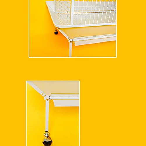 Bird Cage Roof-Style Large Villa Group Bird Cage Metal Breeding Cage Cockatoo Parakeet Cage Mobile Chassis and Interactive Stand Pet Supplies