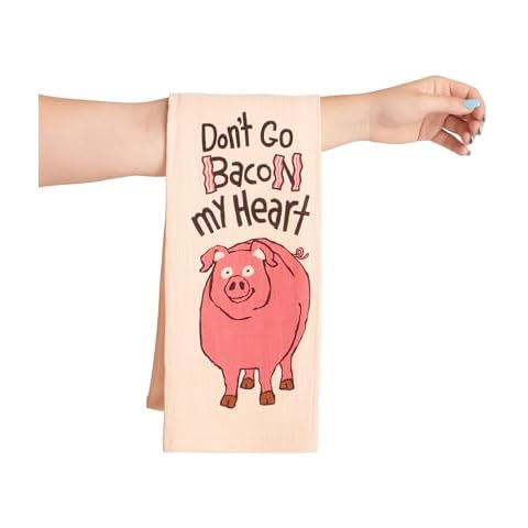 Little Blue House Kitchen Hand Towels with Humour Cover