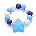 Pulsera Mordedor Lactancia Prenatal de Silicona Antibacteriana - Sin BPA, Hipoalergénico, Ecológico, Vegano - Ayuda a Prevenir el Dolor de Dientes y Encías del Bebé, Estimula la Dentición - Estrella
