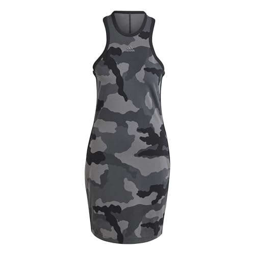 adidas Women's Essentials 3 Stripes Camouflage Printed Racer Back Tank Dress2