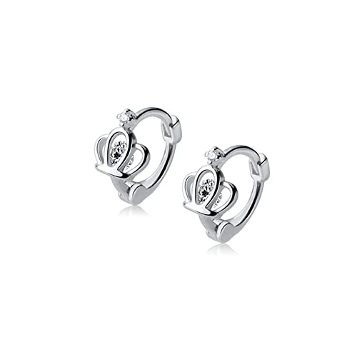 Boucles d'oreilles Argent 925 femmes couronnes zircon pour bijoux de fête