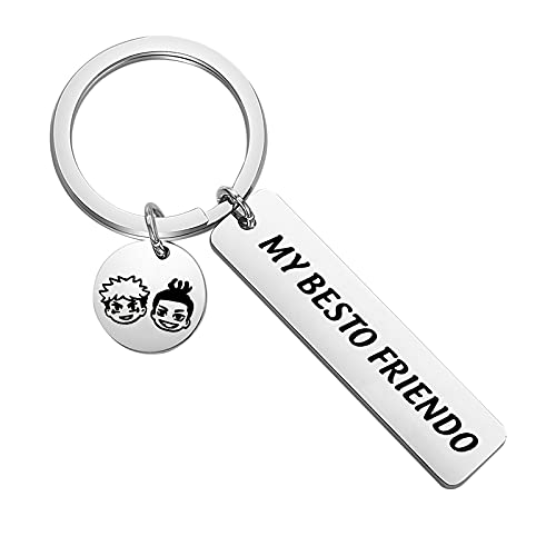 WUSUANED Best Friend Keychain Anime Fan Gifts My Besto Friendo Anime Cosplay Jewelry WUSUANED Best Friend Keychain Anime Fan Gifts My Besto Friendo Anime Cosplay Jewelry