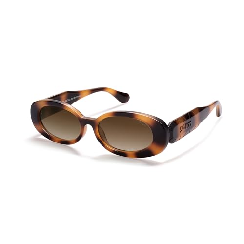 Image of SOJOS Ocean Collection Retro Oval Polarized Sunglasses Women Men SUNLIGHT