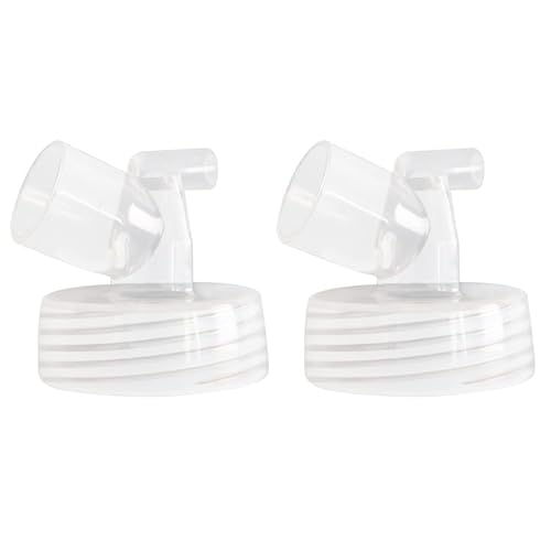 Image of Wide Mouth Base Connector 2pc - Compatible with Motif & Spectra S1 S2 Pumps & Bottles; Works with Medela, Maymom & Idaho Jones Flanges - Replacement Pump Parts Adapter