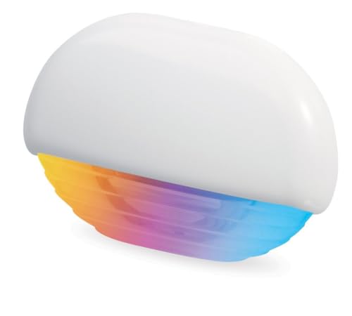 Hella Marine Apelo RGB LED Step Lamp for Boats 12/24 V - Step Light for Stairs & Aisles - White Plastic Frame - IP67 - Boat Lighting - 2JA 958 126-531
