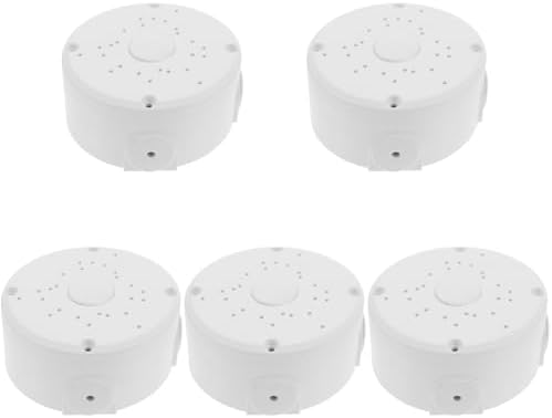 DECHOUS 5Pcs Junction Box Universal Outdoor Security Camera Junction Box for Wall and Ceiling Mount Cable Organizer Box Waterproof Hide Cable