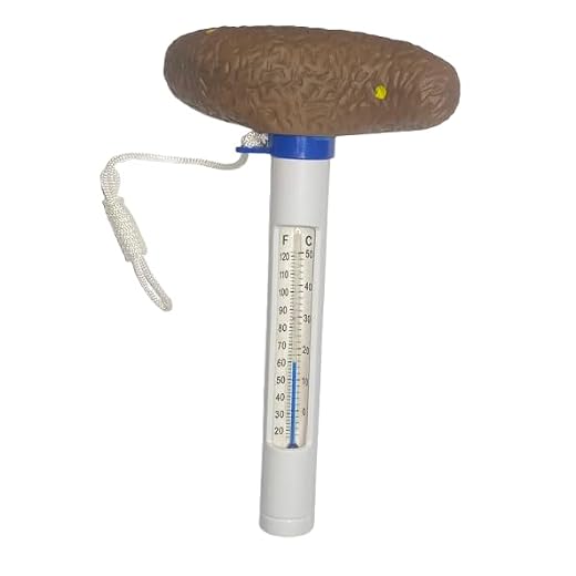 Weird Products Funny Floating Poop Pool Thermometer for Swimming Pools, Hot Tubs and Spas