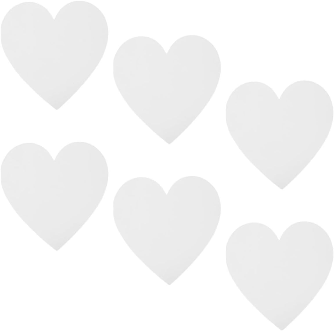 Heart Shaped Blank Oil Painting Boards 6pcs for Beginners