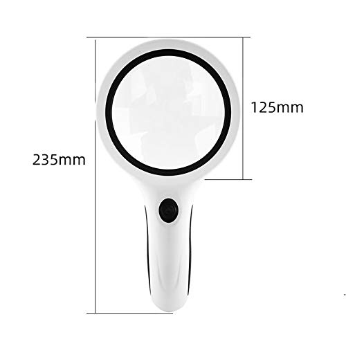 Loupe à main 30x avec éclairage LED et 3 modes de gradation pour lecture et loisirs