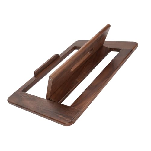 Soporte para tableta y portátil plegable de madera de nogal para escritorio 7