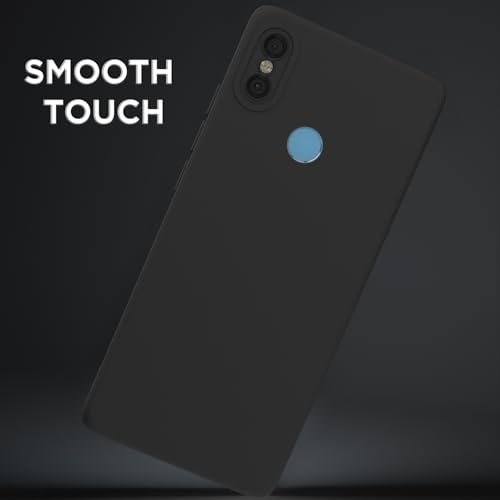 Image of Outlouders Back Cover for Redmi Note 6 Pro | Camera Protection | Durable Soft Matte Silicone Bumper Case (Black)