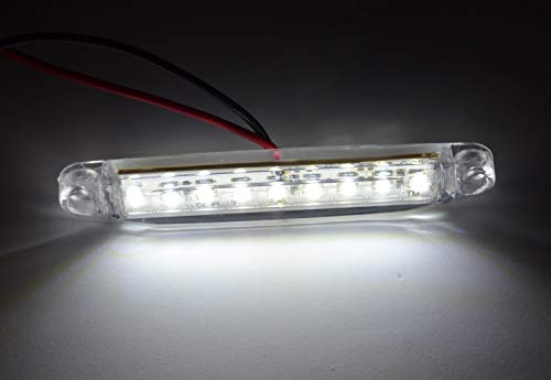 IVATECH 2 X 24V Feux DE GABARIT LATERAUX 9 LED Blanc pour Camion Caravane Chassis REMORQUE Fourgon Cover