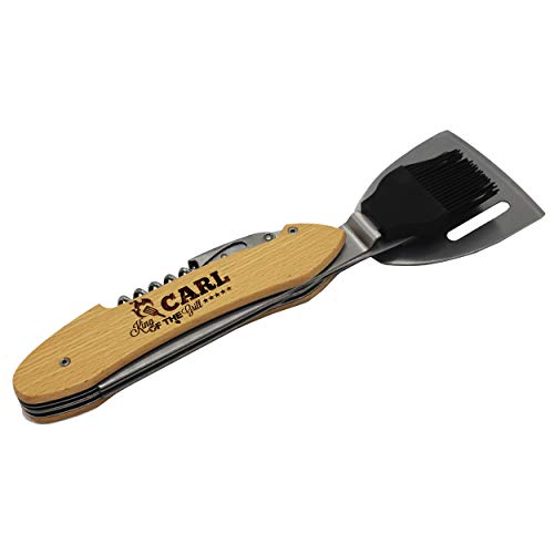 Set de Herramientas Parrilleras Personalizado en Madera miniatura 4