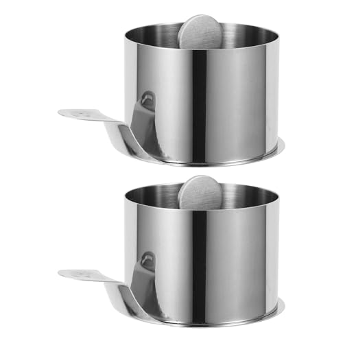 Kichvoe Juego de 2 moldes redondos para pasteles - Cortador de pasteles de acero inoxidable sin costuras con empujador y elevador - Aros para mousse y postres
