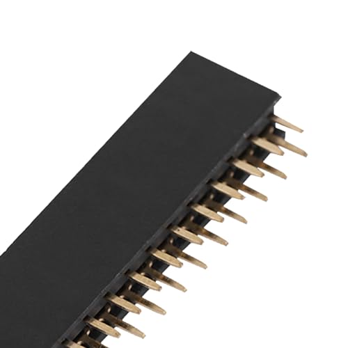 Watris Veiyi Tiftleisten Set, 5 Stück Buchsenleiste 2,54, 2 X 20 Pins 2,54mm Platinenstecker, Breadboard Kit, Weibliche Doppelreihe Kurz Pin Header