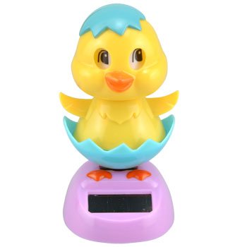 Solar-powered Dancing Easter Chick with Eggs