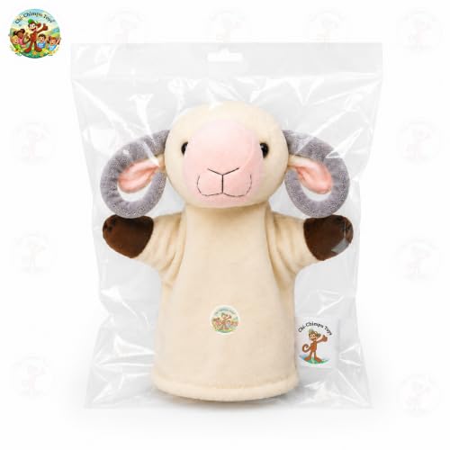 Image of Sheep Hand Puppet for Kids | Soft Plush Animal Puppet | Storytelling, Role Play, Preschool Learning Toy | Interactive Educational Puppet for Boys & Girls